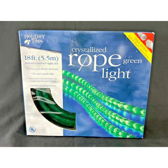 Holiday Time Crystallized Green Rope Light-18FT - Picture 1 of 8